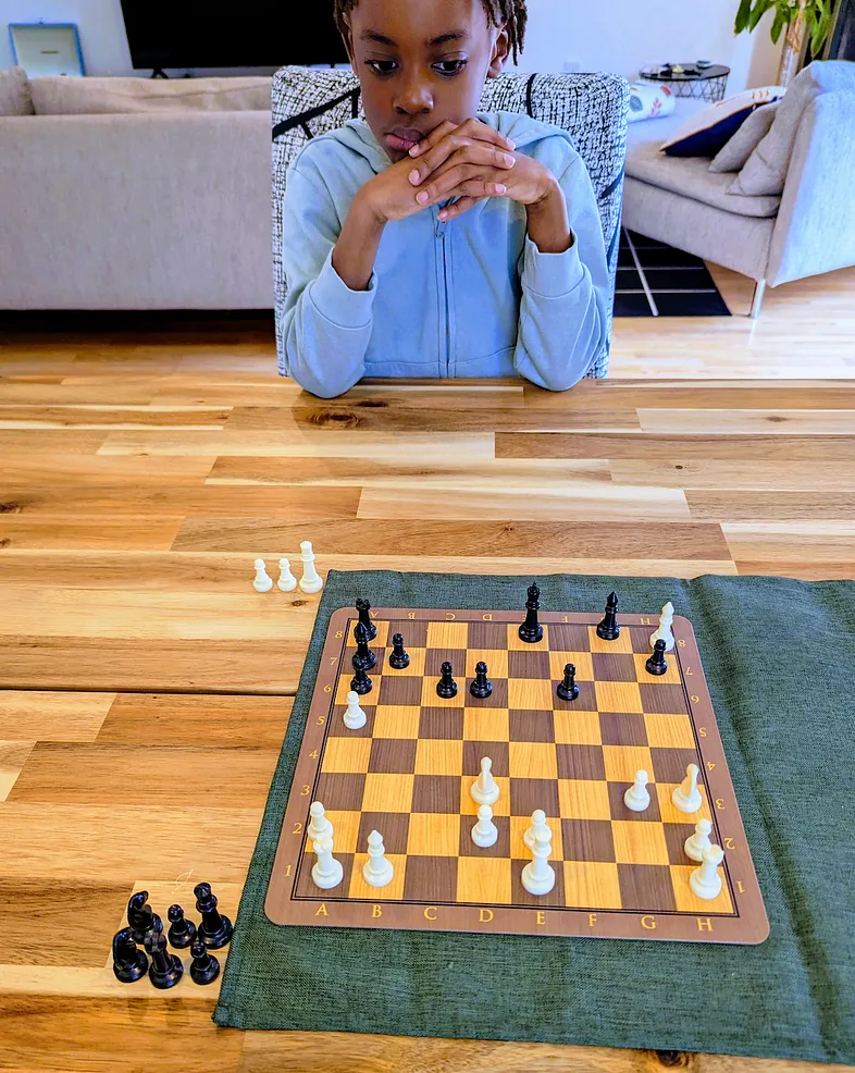 Playing Chess with my son