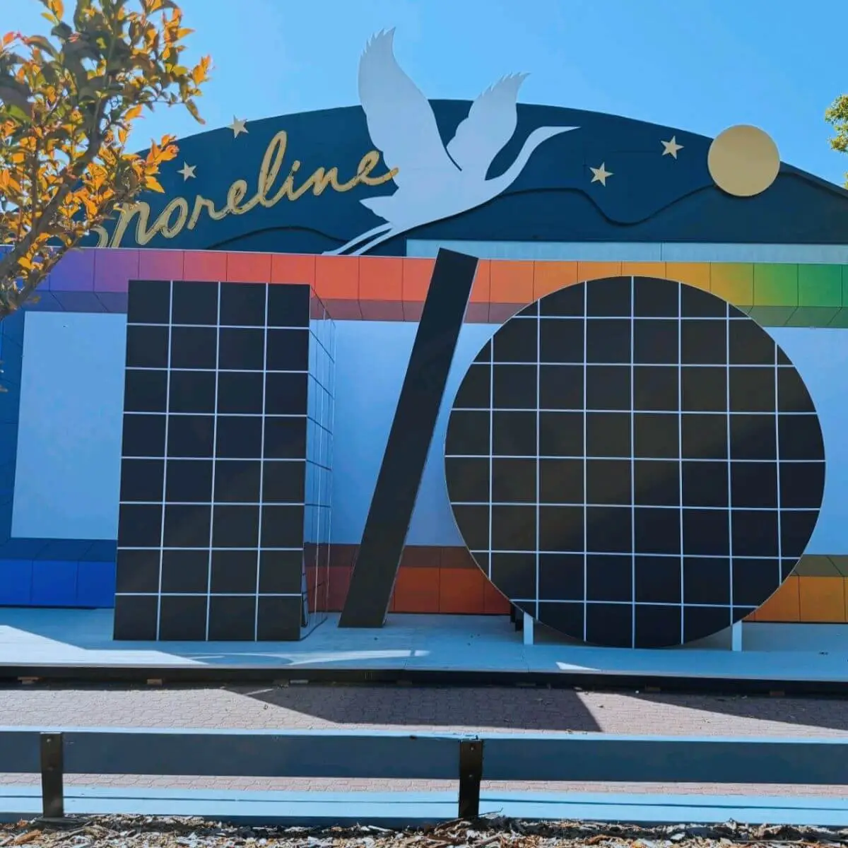 Google I/O 2025 entrance at Shoreline Amphitheatre